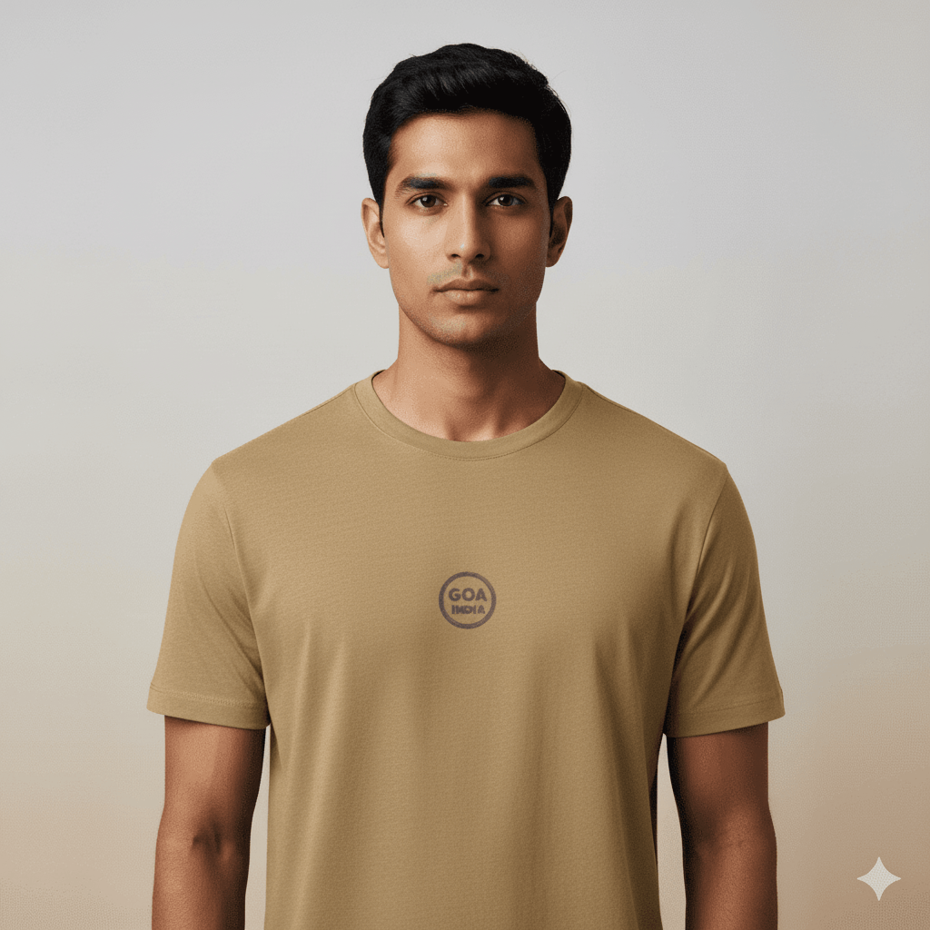 Goa India Thread Effect Supima Cotton T-Shirt - Unisex Premium Lilac Design