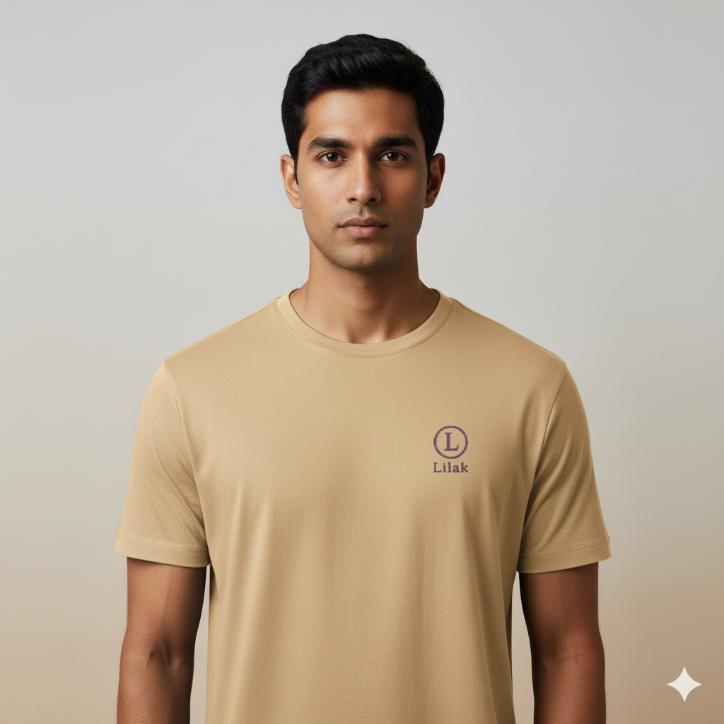 Lilak Signature Monogram Thread-Effect Supima Cotton T-Shirt - Unisex Premium Tee