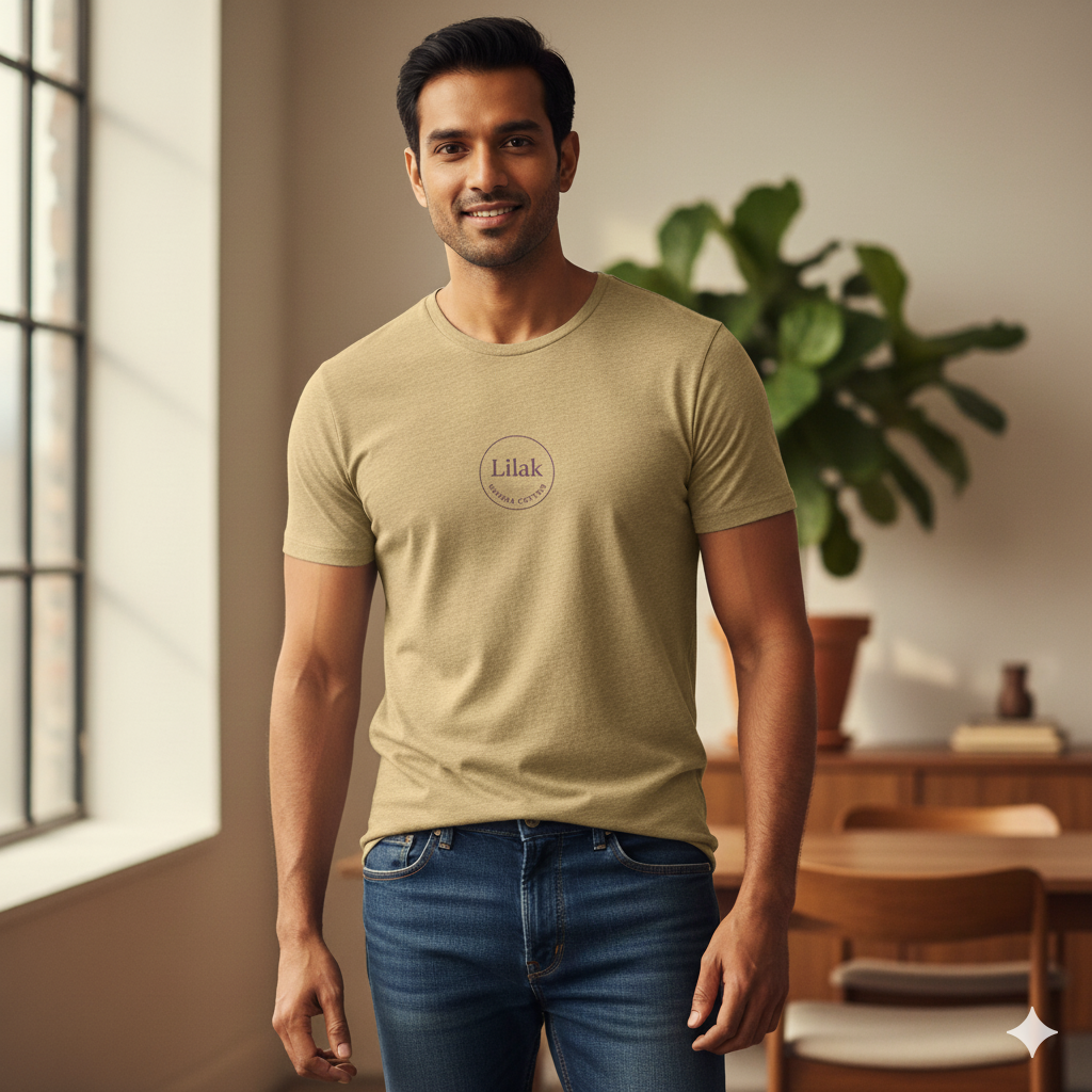 Lilak Supima Cotton Logo Crest T-Shirt -  Unisex Premium Minimal Tee