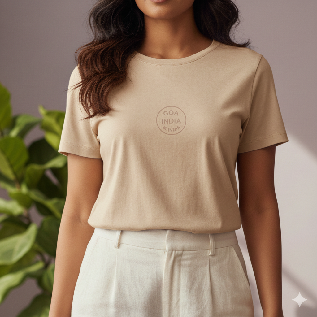 Supima Cotton Passport Stamp T-Shirt - Goa/BLR Edition | Premium Unisex Travel Tee