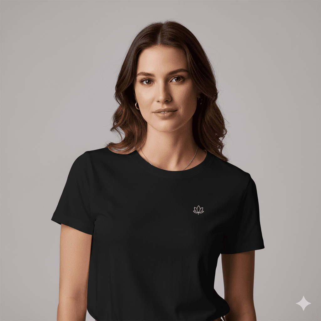 Lilak Lotus Thread Effect Supima Cotton Unisex T-Shirt | Minimalist Luxury Tee