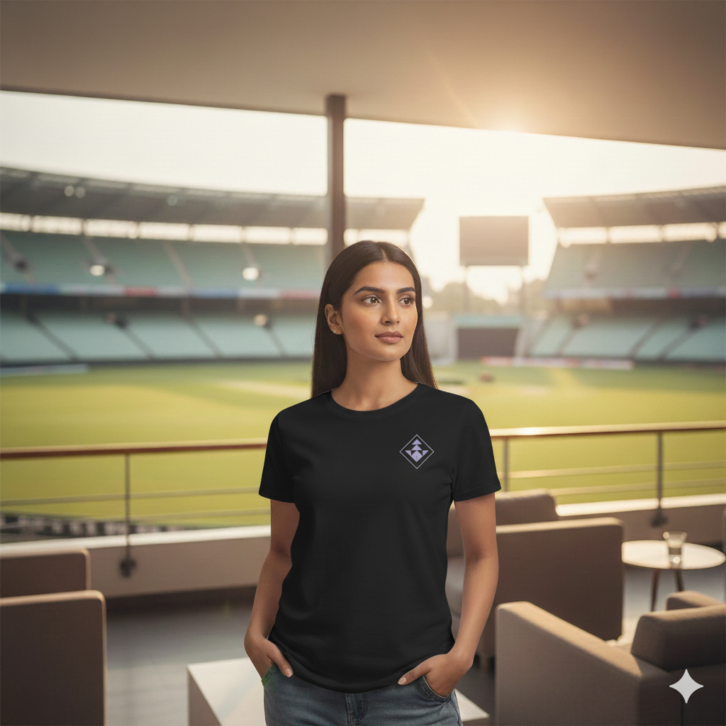 Unisex Supima Cotton T-Shirt - Geometric Mandala Thread Effect Design | Premium Spiritual Tee