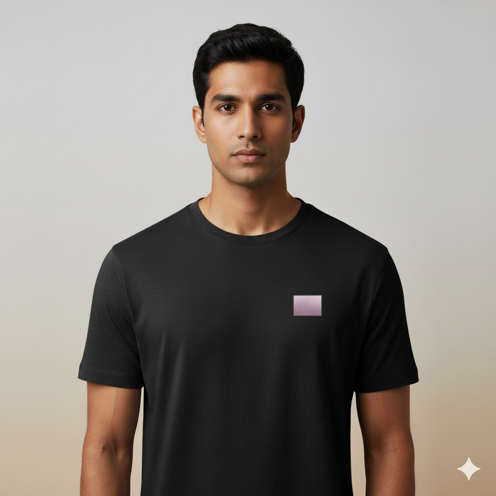 Supima Cotton Lilac Horizon Gradient T-Shirt - Unisex Premium Minimal Luxury Tee