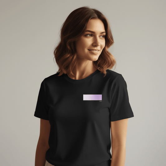 Supima Cotton Lilac Horizon Gradient T-Shirt - Unisex Premium Minimal Luxury Tee
