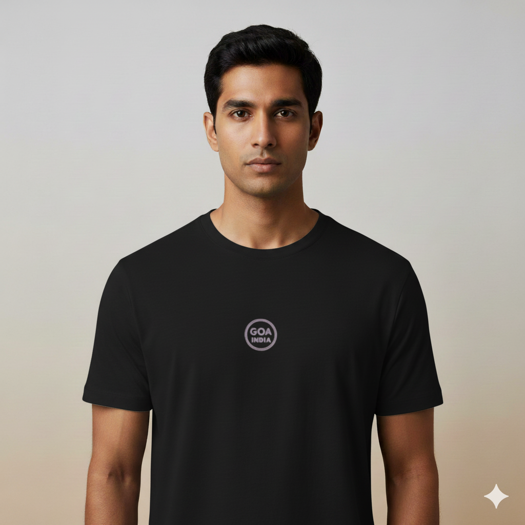 Goa India Thread Effect Supima Cotton T-Shirt - Unisex Premium Lilac Design