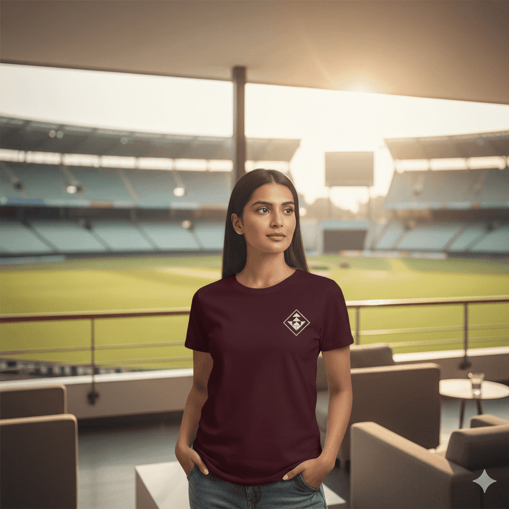 Unisex Supima Cotton T-Shirt - Geometric Mandala Thread Effect Design | Premium Spiritual Tee