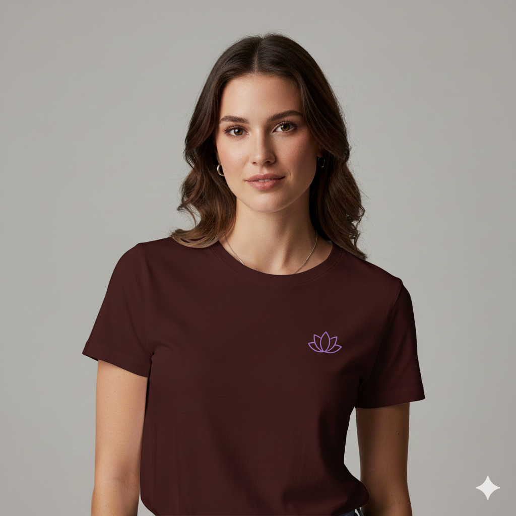 Lilak Lotus Thread Effect Supima Cotton Unisex T-Shirt | Minimalist Luxury Tee