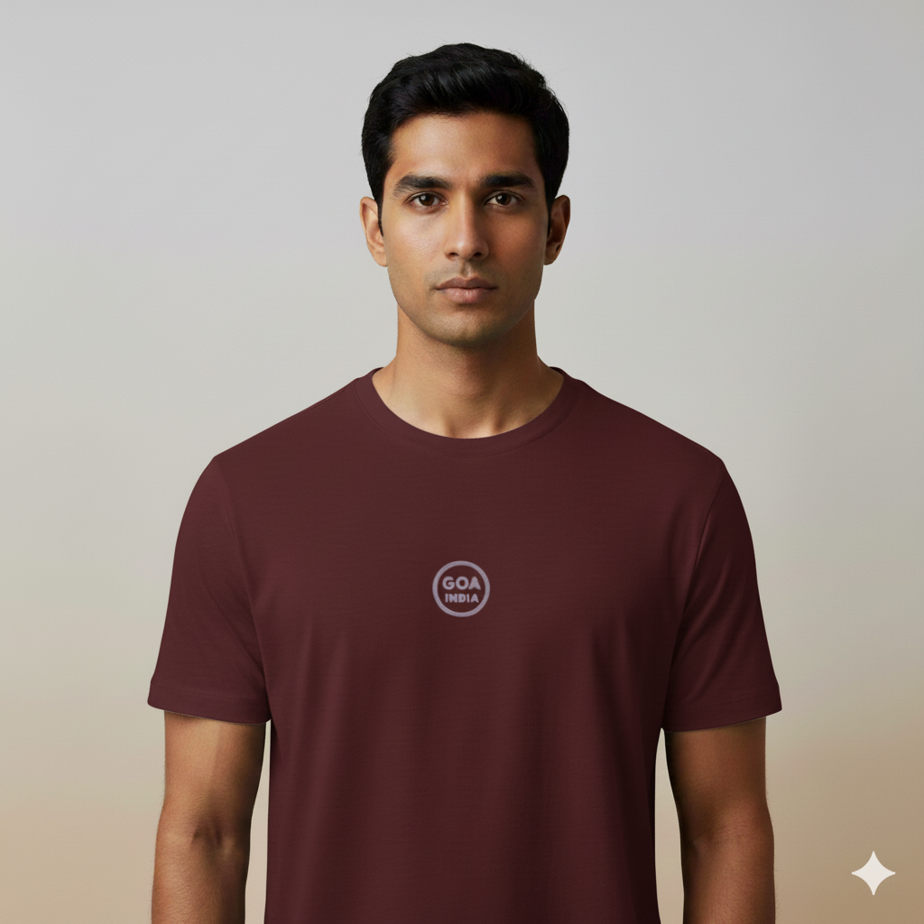 Goa India Thread Effect Supima Cotton T-Shirt - Unisex Premium Lilac Design