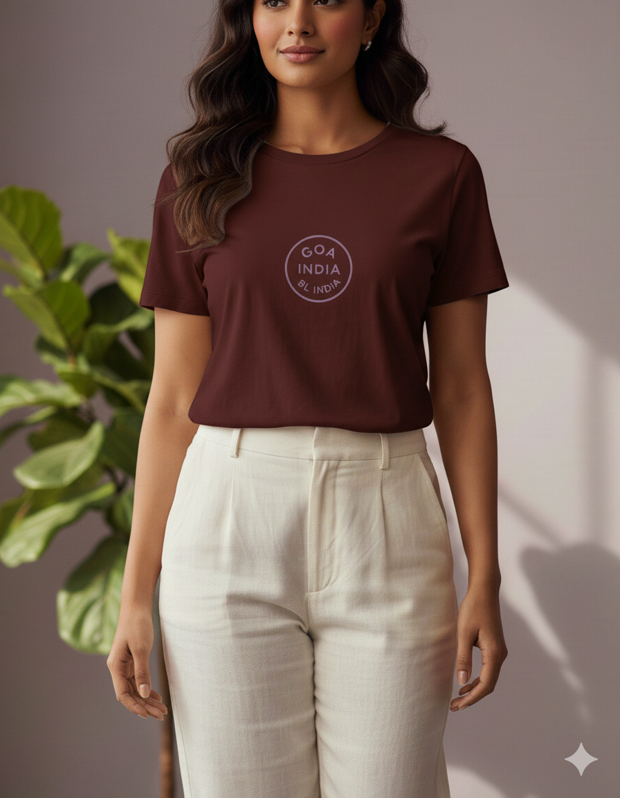 Supima Cotton Passport Stamp T-Shirt - Goa/BLR Edition | Premium Unisex Travel Tee