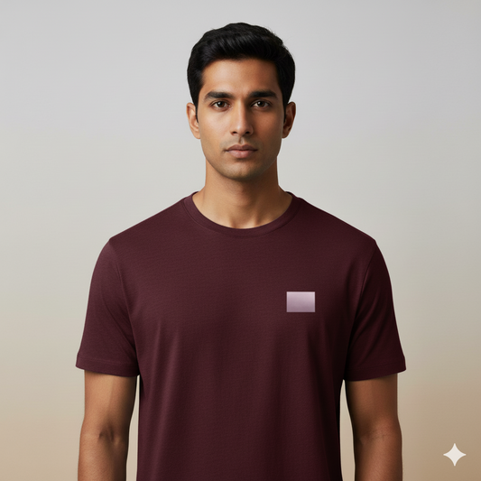 Supima Cotton Lilac Horizon Gradient T-Shirt - Unisex Premium Minimal Luxury Tee