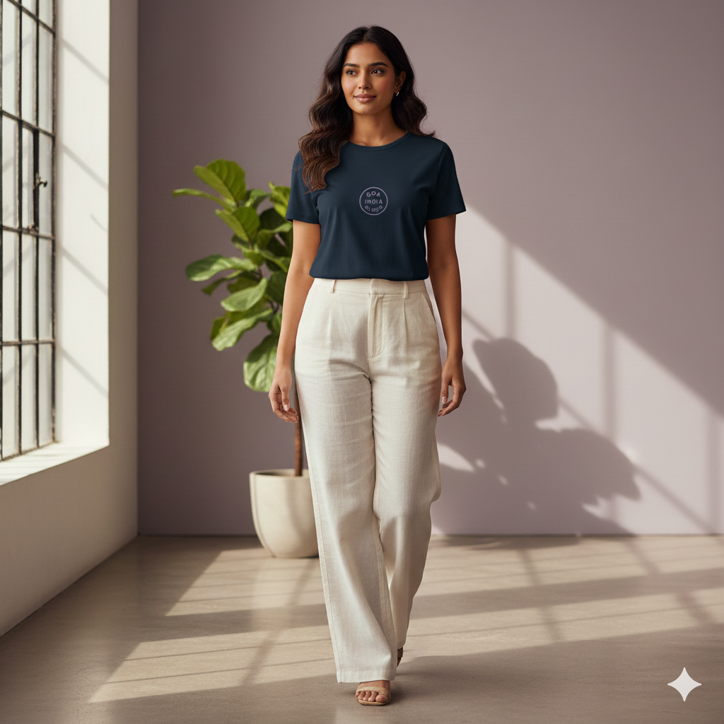 Supima Cotton Passport Stamp T-Shirt - Goa/BLR Edition | Premium Unisex Travel Tee