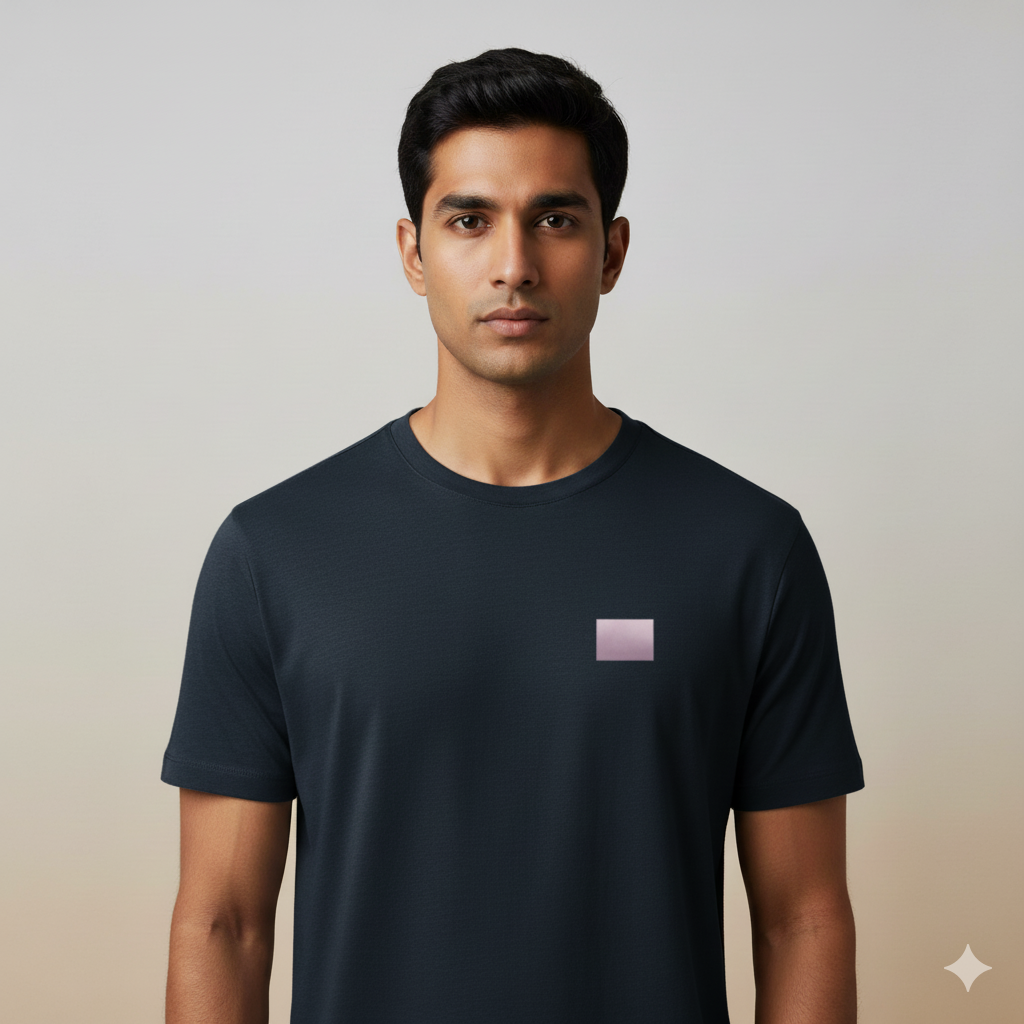 Supima Cotton Lilac Horizon Gradient T-Shirt - Unisex Premium Minimal Luxury Tee