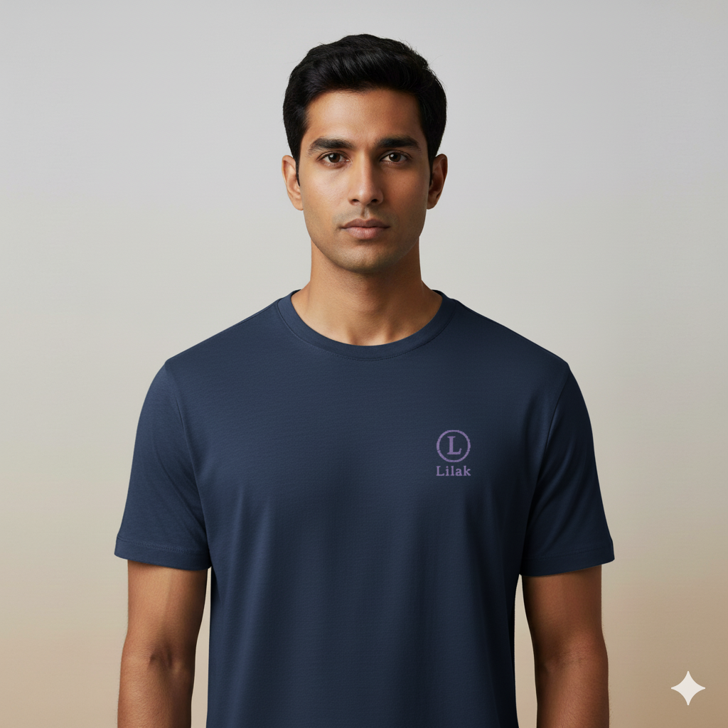 Lilak Signature Monogram Thread-Effect Supima Cotton T-Shirt - Unisex Premium Tee