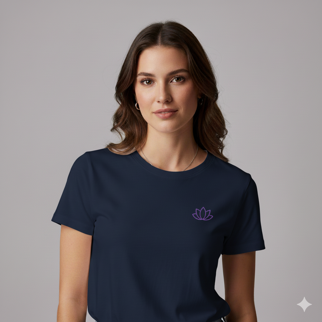 Lilak Lotus Thread Effect Supima Cotton Unisex T-Shirt | Minimalist Luxury Tee