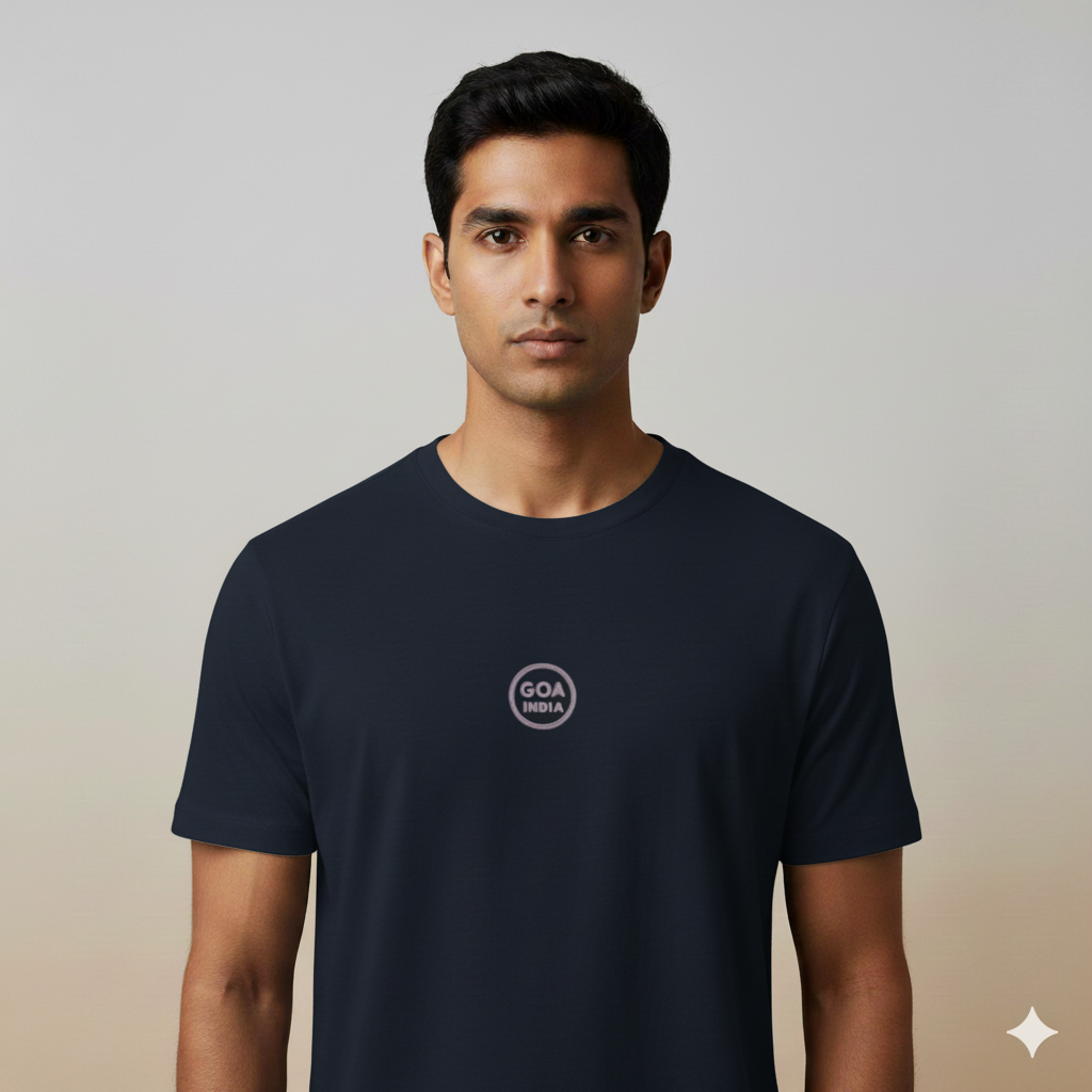 Goa India Thread Effect Supima Cotton T-Shirt - Unisex Premium Lilac Design