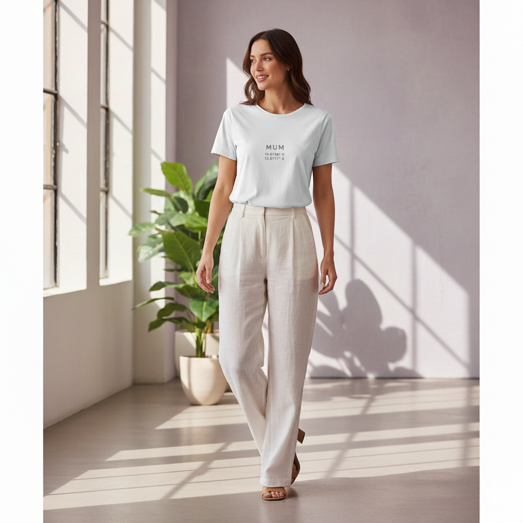 Supima Cotton City Coordinates T-Shirt - Mumbai Minimal Travel-Inspired Tee | Lilak