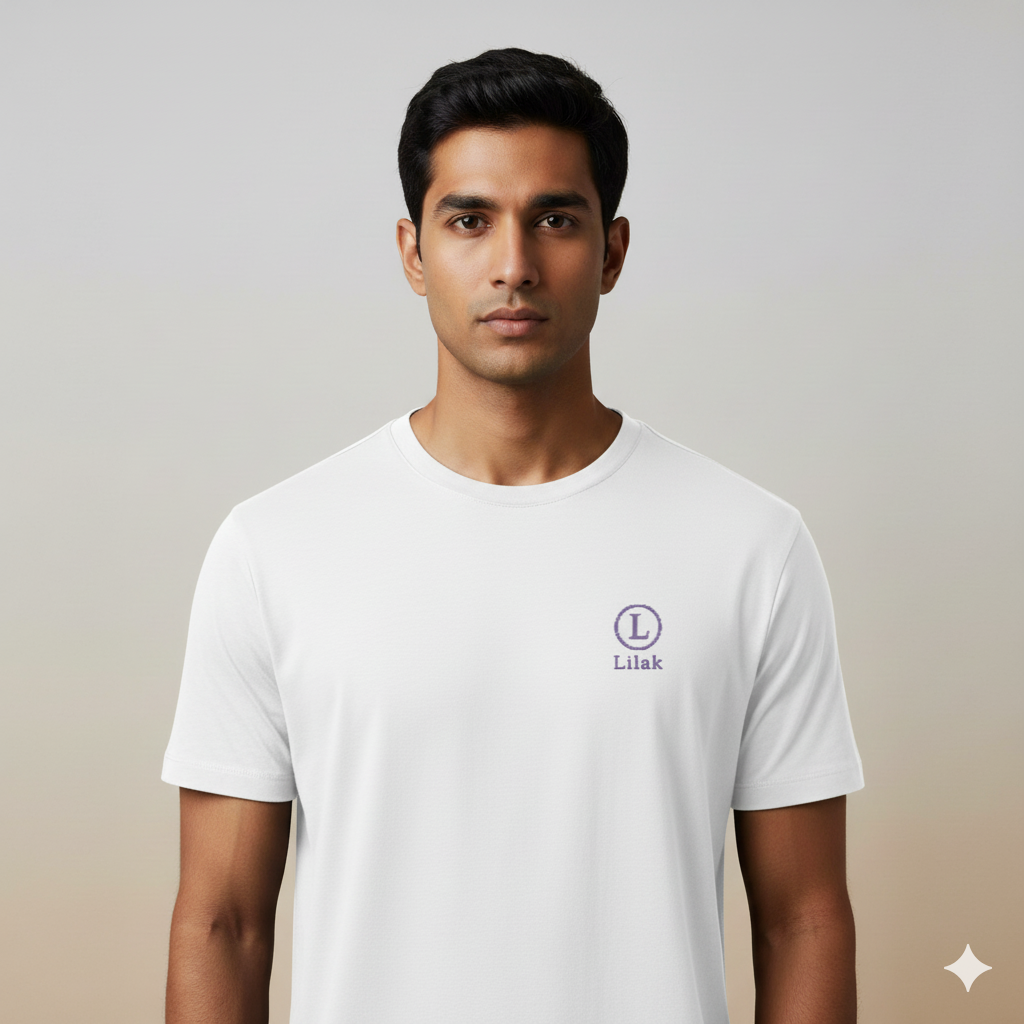 Lilak Signature Monogram Thread-Effect Supima Cotton T-Shirt - Unisex Premium Tee