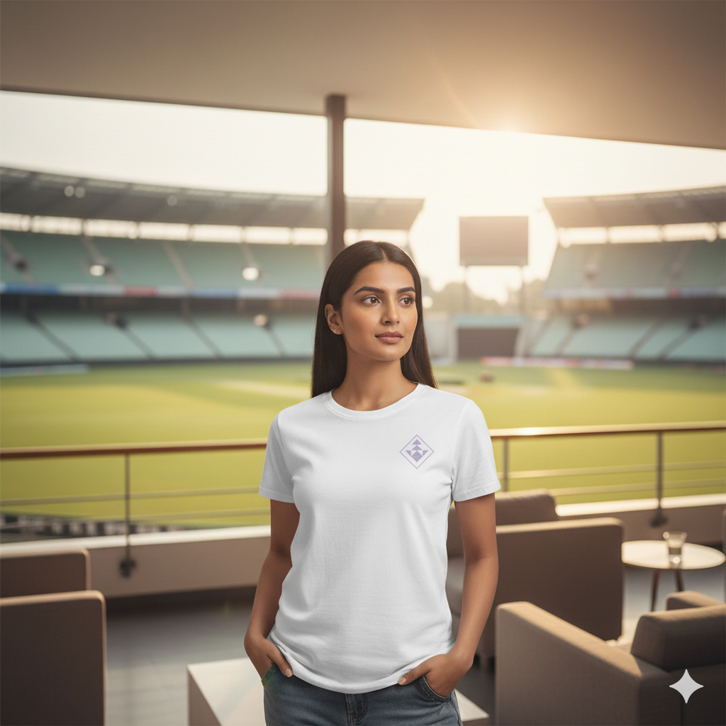 Unisex Supima Cotton T-Shirt - Geometric Mandala Thread Effect Design | Premium Spiritual Tee